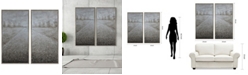 Empire Art Direct Pebble Road Textured Metallic Hand Painted Wall Art by Martin Edwards, 48" x 24" x 1.5"